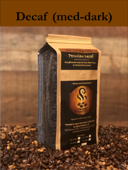 Peruvian Decaf, Medium-Dark Roast